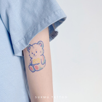 Su Xiaomu Hyuna wind ins Cute bear suit Arm shoulder durable waterproof female soft sister tattoo stickers