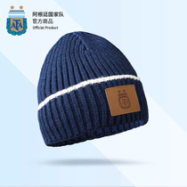 Argentina National Team Official Commodities Fall Winter Wool Hat Knitted Hat Trend Warm Hat Contrast Badge Hat