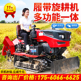 Crawler rotary tiller high horsepower water and drought land and micro tillage ditch pastoral management machine remote control agricultural backfilling