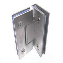 Stainless steel solid shower room glass door hinge bathroom clip glass clip door hinge 180 degree single-sided fixing