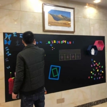 Double double-sided magnetic teaching home blackboard stickers kindergarten wall stickers office training soft whiteboard magnetic home removable non-injuring Wall erasable children graffiti eye protection green board stickers