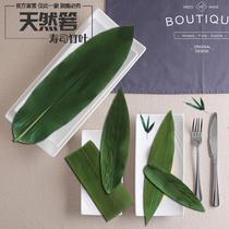 Sashimi plate decoration cold dishes creative embellishment plate decoration small ornaments leaves barbecue restaurant Sushi bamboo leaves