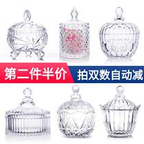 Eurostyle Crystal Glass Fruit Pan Home Confectionery Box Personality Hotel Refined small number refreshment Candy Basin Sweet upscale