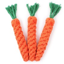 New product recommended pet grinding tooth stick dog cleaning tooth resistant carrot cat rope knot cotton rope toy