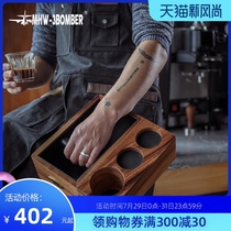 MHW-3BOMBER bomber solid wood slag box Household coffee bar slag box handle bracket powder press seat
