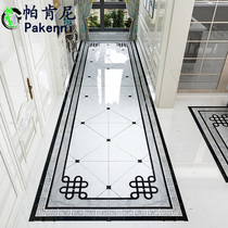 2020 new Chinese style living room parquet tile gray aisle entrance puzzle floor tiles jigsaw brick