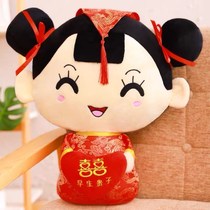 Wedding room layout press bed doll a pair of supplies bedside doll wedding new high-end doll baby hug 1015T