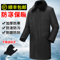 Military cotton coat male northeast thick warm long multi-functional work clothes Winter security guard cold cotton jacket