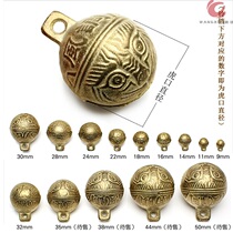 ~古法虎头铜铃宠物狗狗铃铛泰迪金毛萨摩铜铛吊坠狗牌小中大型犬~