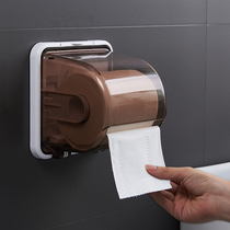 Toilet toilet tissue box household multifunctional wall hanging paper paper toilet paper toilet paper box creative non-punching roll paper tube