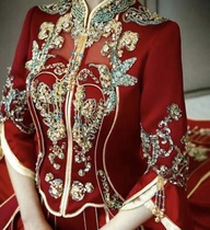 Tassel Xiuhe clothing female 2021 new autumn and winter wedding bride little red book Chinese wedding dress Chinese style show kimono