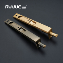 Rebbe Pure Copper Concealed Bolt copper true to door Open heaven and heaven Bolt 8 Inch 12-inch primary-secondary door plunder-piece copper door bolt