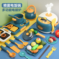 Childrens rice cooker toys baby cooking 6 induction cooker cooking girl steam kitchen cooking rice house boy 3