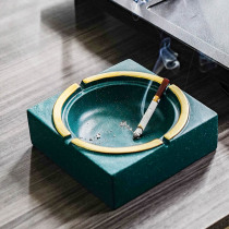 Creativity Big Ashtrays Retro Chinese Style Personality Smoke Cylinders Home Living Room Office Windproof Fly Ash Ashtrays
