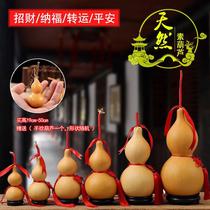 Natural small gourd pendant Town house Feng Shui peace lucky Fulu Wen play hand twist home living room large decoration