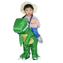 61 Childrens Day emulation rides on Halloween Cute Parenting Children Riding Dinosaur Inflatable Dress
