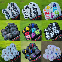 Color digital extended golf club cover Club head cover Iron set cover Ball head protection cap Magnet closure