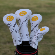  Exported to Japan high-end PG smiley face wooden club cover Golf club cover club head cover protective cover ball head cap cover