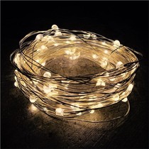 Photo copper wire light string small lantern lawn wedding landscape light bulb fluorescent hotel indoor model personality transparent