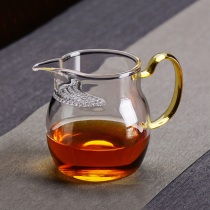 Wu Zen thickened glass Crescent Road cup tea leak integrated large capacity tea divider with filter screen heat-resistant tea cup