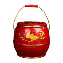 Sun bucket dowry ornaments set large small plastic toilet red wedding wedding wedding supplies