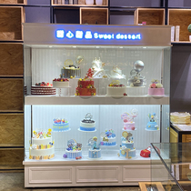 Cake bakery display cabinet birthday cake sample simulation model wrought iron display rack pastry glass commercial cabinet