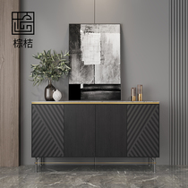 Light luxury entrance cabinet Modern simple living room rock board solid wood partition cabinet decorative cabinet entrance entrance cabinet shoe cabinet one