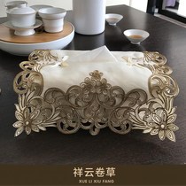 Embroidered cloth tissue towel box set European American Chinese pastoral napkin cover noodle paper set multi-color