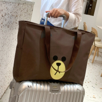 Travel storage bag light and large capacity Womens portable travel bag short luggage bag shoulder bag small cloth bag sub bag