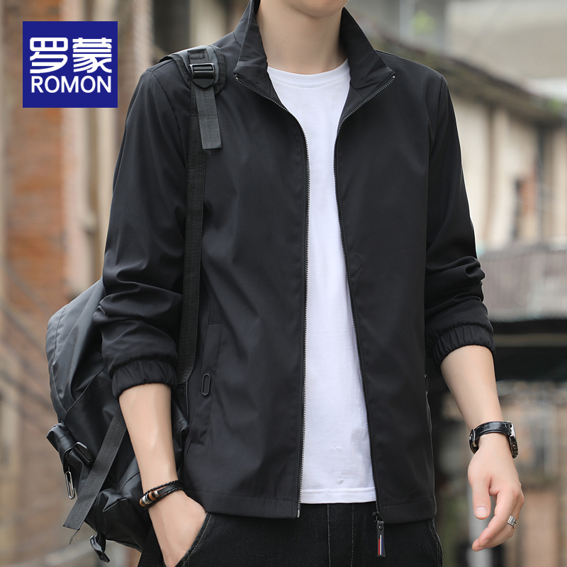 Romon Coat Men's Spring and Autumn Fashion Brand Casual Boys 2023 New Outdoor Sports Versatile Jacket Men's Clothing