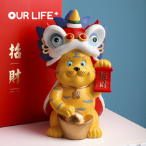 National tide wind lucky cat creative front desk lion dance wealth cat send friends cash register milk tea shop opening gifts