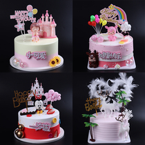 Cake model simulation 2021 New Net red creative pop birthday fake cake plastic window sample display