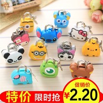 Childrens toy lock wardrobe drawer lock schoolbag anti-theft padlock cute trunk key lock