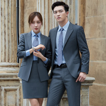 Professional clothing men and women with the same formal womens suit Interview suit High-end business temperament bank work overalls women