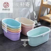 Long mop bucket thickened wide mouth bucket rectangular plastic squeeze bucket glue cotton cleaning bucket portable mop bucket