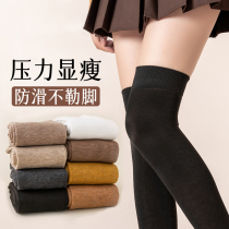 Black over-the-knee calf new womens cotton spring and autumn style Japanese long tube show thin tall tube slim leg jk stockings autumn and winter