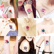 (50 sets) tattoo stickers waterproof female durable rose flowers butterfly personality hipster tattoo cover scar stickers