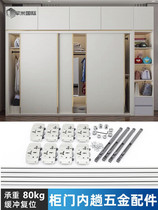 German imported technology wardrobe door track accessories embedded sliding door slide rail TV cabinet lying flat sliding door rail