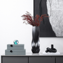 Modern light luxury round buckle textured light coffee jewelry box model room hotel high-end desktop jewelry storage decoration decoration