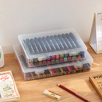 Japan-style desktop containing box transparent book documents Mark pen office a5 file containing box