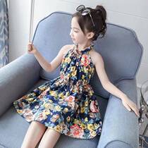 Summer girls summer floral dress 2020 new childrens little girl skirt childrens clothing super-western style sundress