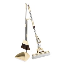 Broom set three-piece set broom dustpan combination home Seamon cotton mop sweeping floor mop non-stick hair artifact