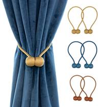 Curtain straps A pair of magnetic buckles Tie straps Rope straps Tie ropes Magnet curtain buckles Decorative creative pendant