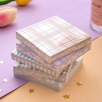 Salt system 100 plaid note book base paper hand account collage material background paper non-sticky tearable hand account