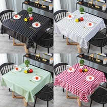 West table water plaid table tablecloth small grid Red Square high-grade seat cloth tablecloth waterproof and oil-proof