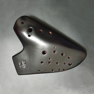 Shi Yue Ocarina smoked and painted lacquer three tubes of Ocarina Alto C tune AC professional performance beginner re-tube Ocarina