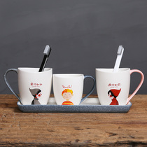 European style simple couple wash cup set mouthwash cup set ins Nordic home toothbrush cup three home
