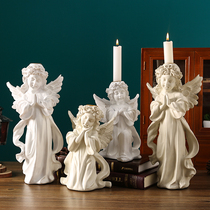 Nordic retro angel ornaments candlestick home living room table aromatherapy candles creative romantic home accessories furnishings