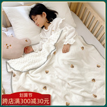 Baby blanket newborn childrens gauze soothing Doudou is a kindergarten baby nap four seasons universal cotton cover