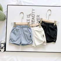 2022 Summer new boy thin outside wearing casual shorts Childrens baby Han version Ocean Pure Cotton 50% Pants Tide